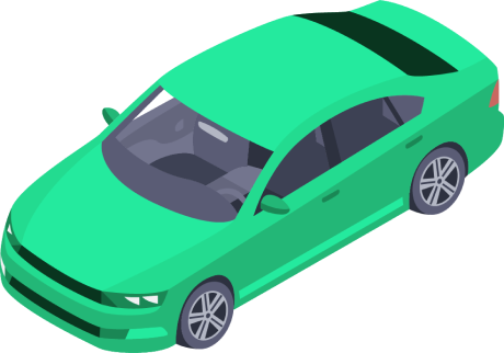 Green car illustration